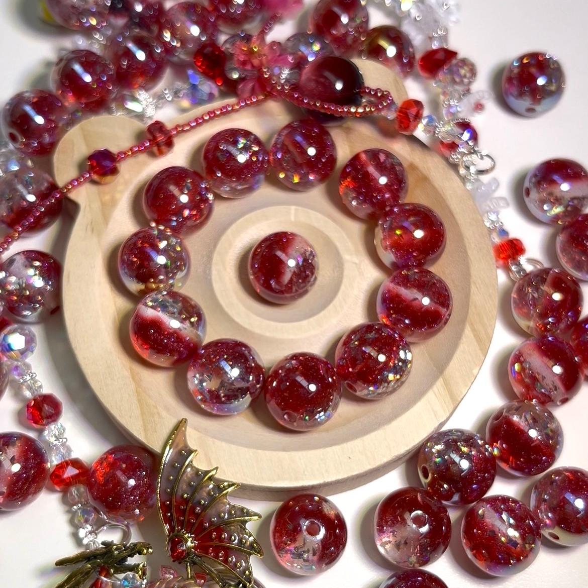 16mm UVレジンビーズ ドイツ環境配慮素材 オーロララメ DIY アクセサリーパーツ